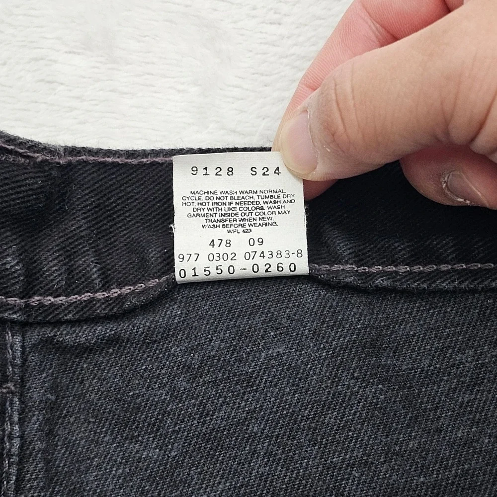 Levi's‎ 550 Relaxed Fit Jeans Mens 36x38 Tall Black Denim Tapered Vintage Skater